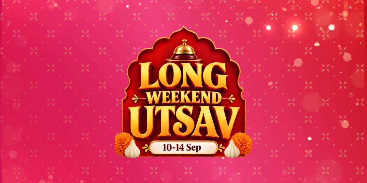 Long Weekend Utsav: Get Flat 80% Off on Hotels