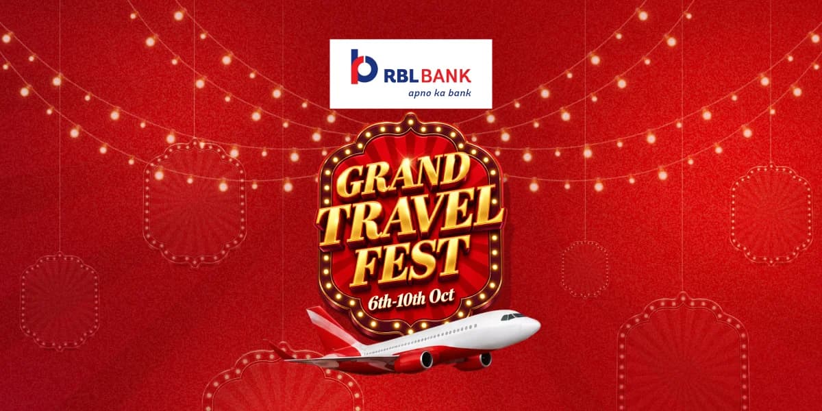 Grand Travel Fest: Flat 15% on Flights with RBL and AU Bank Credit Cards