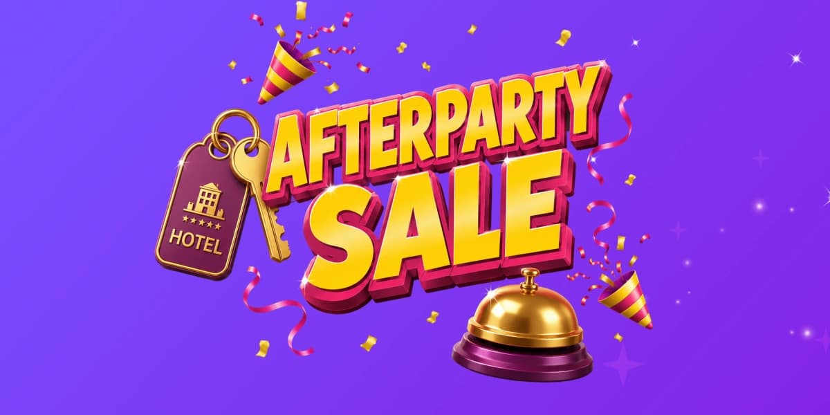 Afterparty Sale: Flat 91% Off on Hotels