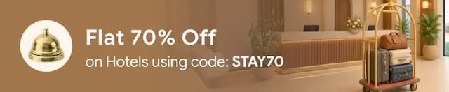 Get Flat 70% Off on your Hotel Booking