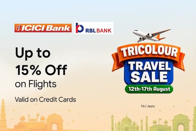 Tricolour Travel Sale: Get up to 15% Off on Flights with Credit Cards