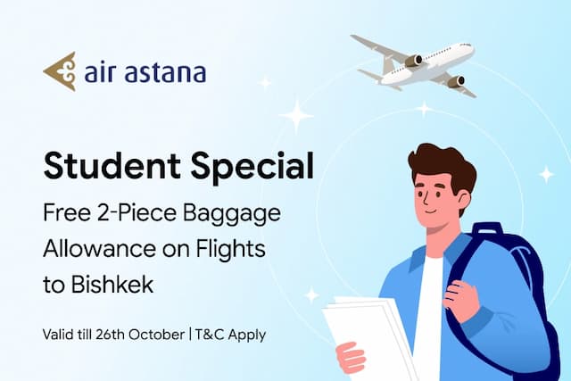 Exclusive offer for students flying to Bishkek