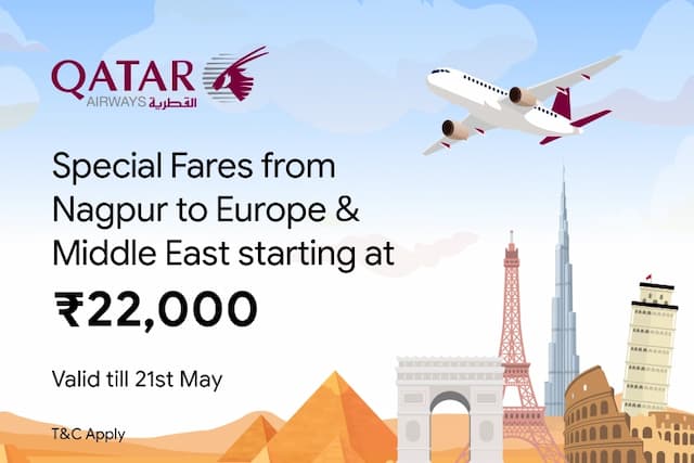 Qatar Airways Special fare from Nagpur 