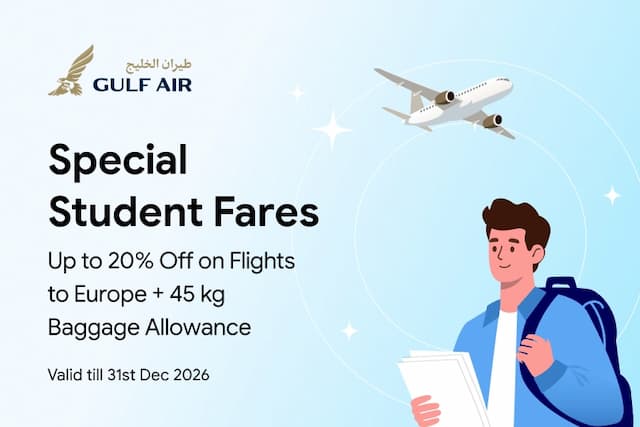 Special Student Fares with Gulf Air