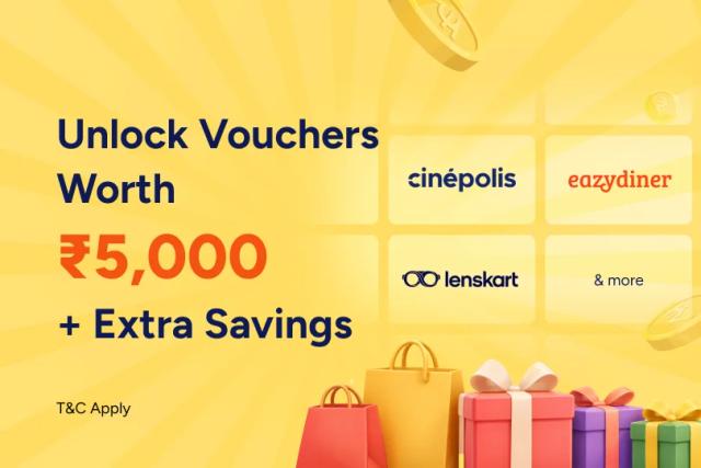Book a flight & unlock Vouchers Worth ₹5,000 + Extra Savings
