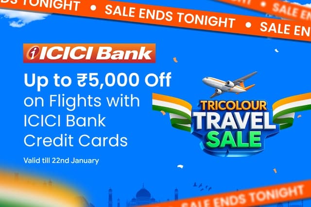 Get Up to ₹5,000 Off on Flights with ICICI Bank Credit Card