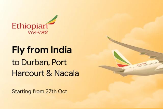 Fly from India to Durban with Ethiopian Airlines