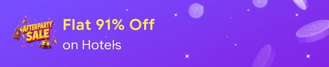 Afterparty Sale: Flat 91% Off on Hotels