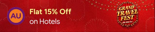 Flat 15% Off up to ₹5,000 on International Hotels with AU Bank Credit Cards
