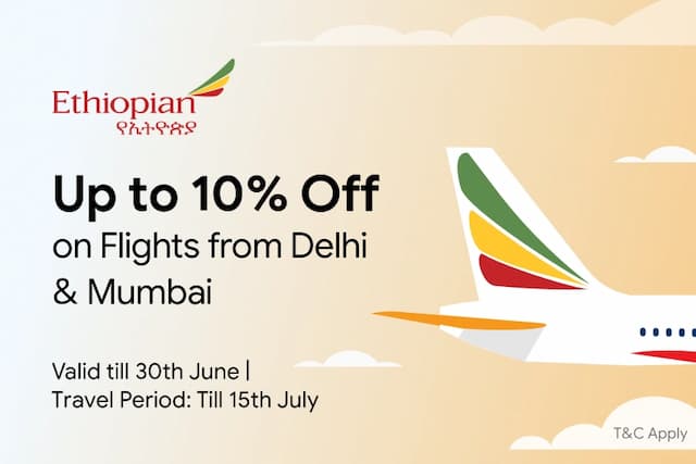 Up to 10% Off with Ethiopian Airlines