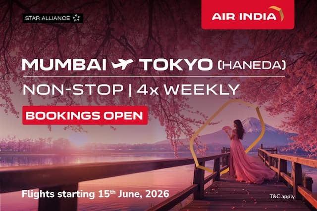 Bookings open for Mumbai to Tokyo (Haneda) with Air India