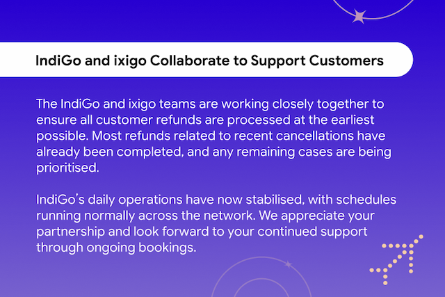 Indigo travel alert