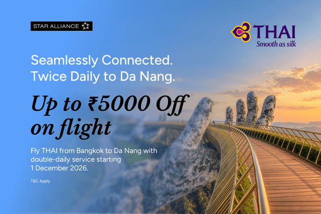 Fly THAI to Da Nang – Up to ₹5,000 Off on Flights