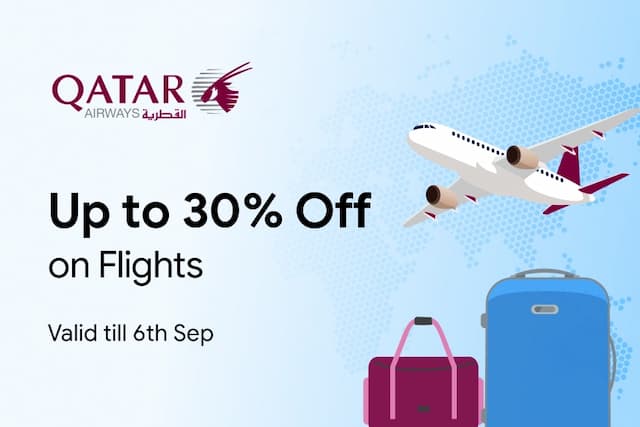 Get up to 30% Off on Flights with Qatar Airways