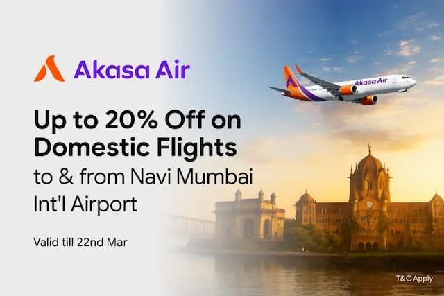 Up to 20% Off on Domestic Flights with Akasa Air