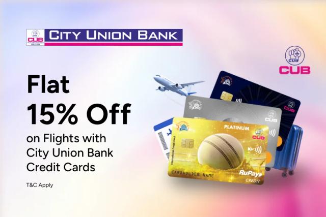 Flat 15% off with City Union Bank Credit Cards