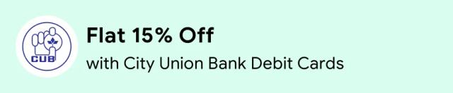 Flat 15% Off on Hotels with City Union Bank Rupay Select Debit Cards