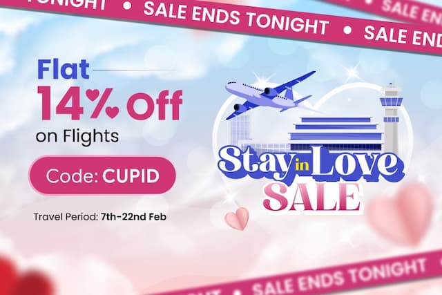 Stay In Love Sale is LIVE | Flat 14% Off on your flight booking