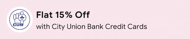 Flat 15% off with City Union Bank Credit Cards
