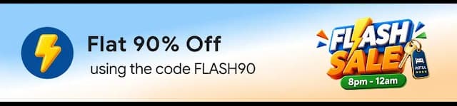 Flash Sale: Flat 90% Off on Hotels