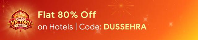 Great Victory Sale: Get Flat 80% Off on Hotels