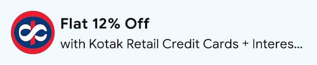 Get Flat 12% Off on Domestic Hotels with Kotak Retail Credit Card + Interest Free EMI