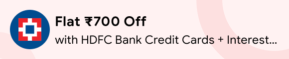Get Flat ₹700 Off with HDFC Bank Credit Card + Interest Free EMI